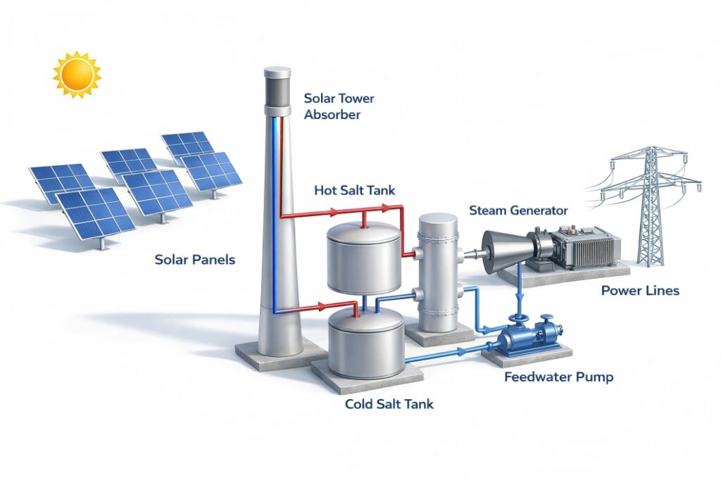 Concentrated Solar Power System Architecture