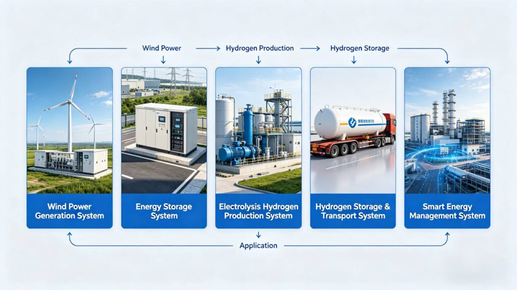 Core System Composition Wind-Storage-Hydrogen Integrated Solution